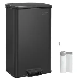 Pattumiera FLEXO con pedale 40 l / Nero opaco