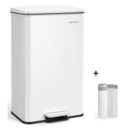 Pattumiera FLEXO a pedale 40L / Bianco opaco