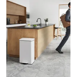 Pattumiera FLEXO a pedale 40L / Bianco opaco