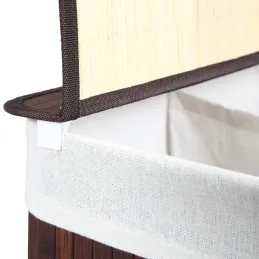 Cesto portabiancheria GLAMUR 100L / Legno scuro
