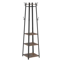 Appendiabiti da terra COAT / Nero opaco - legno scuro