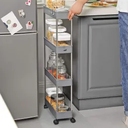 Carrello portaoggetti con rotelle AMADEO / Grigio - cromato lucido