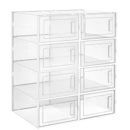 Set di 8 contenitori porta-scarpe AXION / Trasparenti