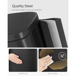 Pattumiera STING a pedale 30 L / Nero opaco