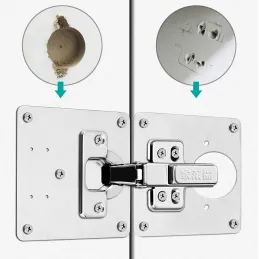 Kit di riparazione per il fissaggio delle cerniere / 4 piastrine