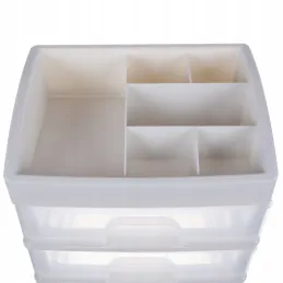 Organizer per cosmetici CLEAR / Trasparente - bianco