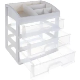 Organizer per cosmetici CLEAR / Trasparente - bianco
