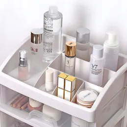 Organizer per cosmetici CLEAR / Trasparente - bianco
