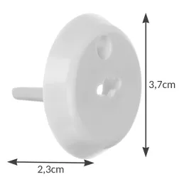 Set da 15 tappi di sicurezza con chiave / Bianco