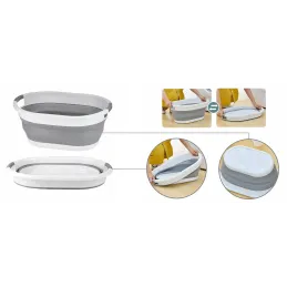 Cesto portabiancheria in silicone LONNA 24L / Bianco