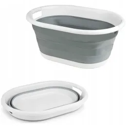 Cesto portabiancheria in silicone LONNA 24L / Bianco