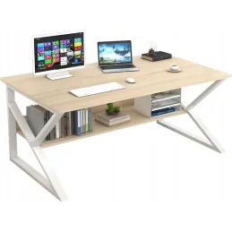 Scrivania da ufficio con ripiano SAGRA 1000 x 600 / Bianco