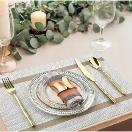 Tovaglietta da tavola GENIA 300 x 450 mm / Grigio-oro