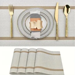 Tovaglietta da tavola GENIA 300 x 450 mm / Grigio-oro