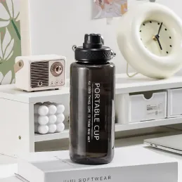 Borraccia sportiva FITTNESS 600 ml / Nero fumé