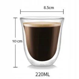 Bicchiere termico da caffè GLANCE 220 ml / Trasparente