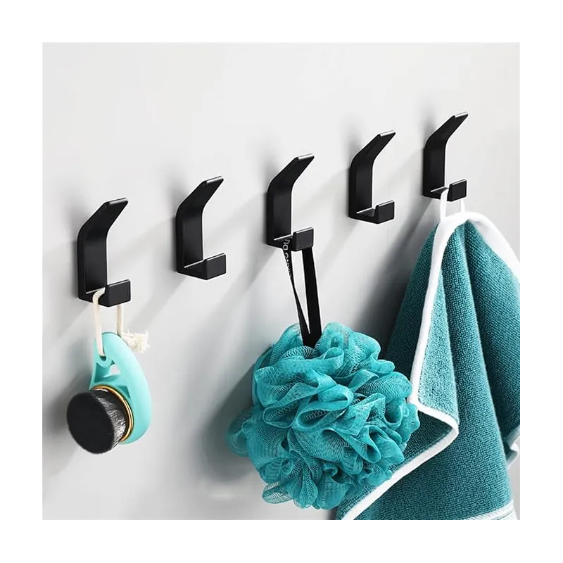Set da 5 ganci adesivi LULO / Nero opaco