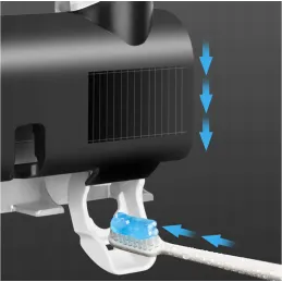 Portaspazzolini esclusivo con sterilizzazione UV e dispenser / Nero opaco