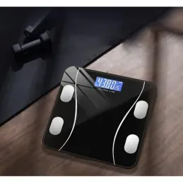 Bilancia pesapersone con connessione Bluetooth, portata 180 kg, INTEL / Nera