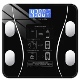 Bilancia pesapersone con connessione Bluetooth, portata 180 kg, INTEL / Nera