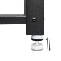 Scarpiera con sgabello VIANO 730 / Nero opaco – legno vintage