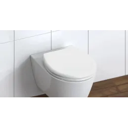 Sedile WC con chiusura ammortizzata / Bianco