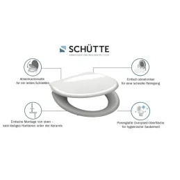 Sedile WC con chiusura ammortizzata / Bianco