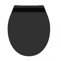 Sedile WC con chiusura ammortizzata SLIM / Nero