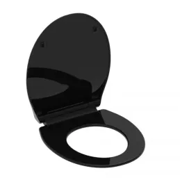 Sedile WC con chiusura ammortizzata SLIM / Nero