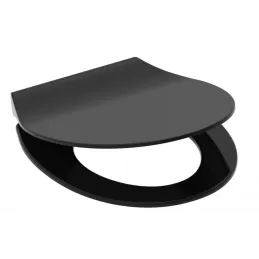 Sedile WC con chiusura ammortizzata SLIM / Nero