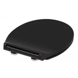 Sedile WC con chiusura ammortizzata SLIM / Nero