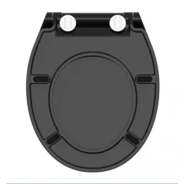 Sedile WC con chiusura ammortizzata SLIM / Nero