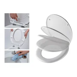 Sedile WC con chiusura ammortizzata / Motivo pietre nere