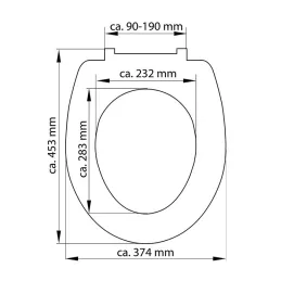 Sedile WC con chiusura rallentata / Motivo esagonale