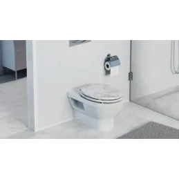 Sedile WC con chiusura ammortizzata / Marmo