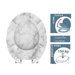 Sedile WC con chiusura ammortizzata / Marmo