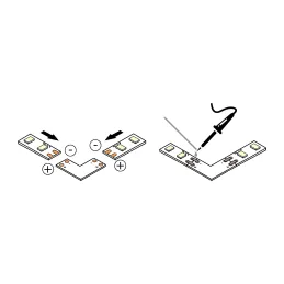 Connettore angolare per striscia LED da 8 mm