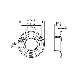 Terminale per asta appendiabiti - rotondo / Nero opaco