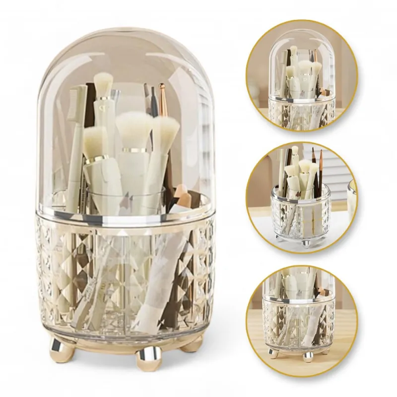 Organizer per pennelli e trucchi SMARAGD / Argento