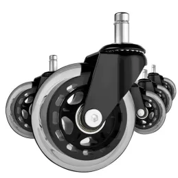 Set di 5 rotelle per ufficio OFFICE 75 mm / Nero