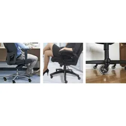 Set di 5 rotelle per ufficio OFFICE 75 mm / Nero