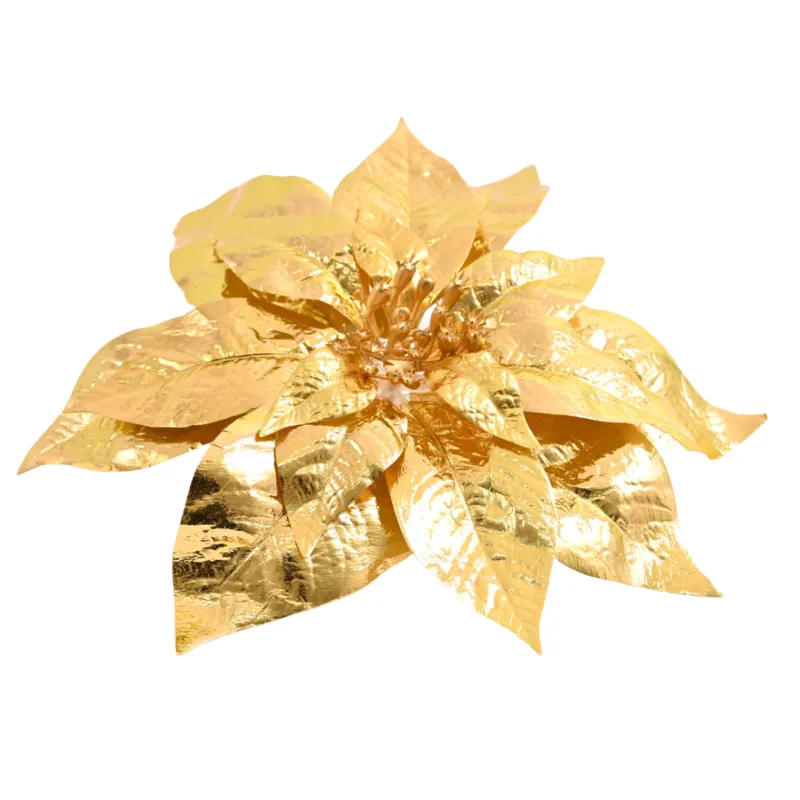 Fiore decorativo per albero ROSE 250 mm / Oro