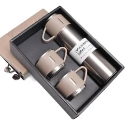 Thermos dal design elegante con 3 bicchieri, 500 ml / Crema