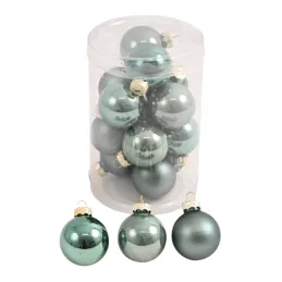 Set di palline natalizie in vetro ELON da 30 mm – 16 pz / Verde pastello
