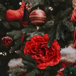 Fiore decorativo per albero PIVONKA 160 mm / Rosso