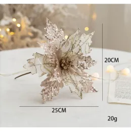 Fiore decorativo per albero ROSE 200 mm / Oro