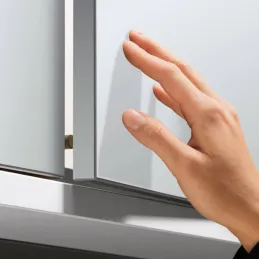 Cerniera integrata a 165° per apertura senza maniglia CLIP con piastra di montaggio 3D