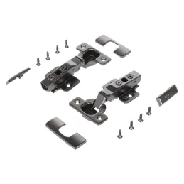 Set di 2 cerniere a scodellino CLIP con ammortizzatore e basetta EUROPE / Antracite