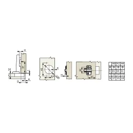 Set di 2 cerniere a scodellino CLIP con ammortizzatore e basetta EUROPE / Antracite