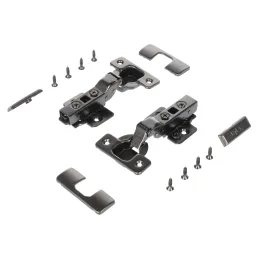 Set di 2 cerniere CLIP semiapplicate con ammortizzatore e basetta EUROPE / Antracite